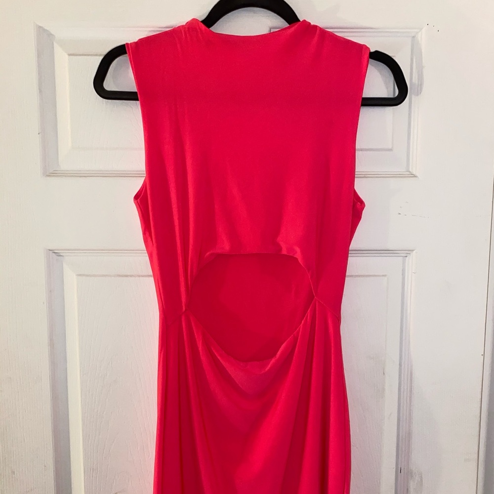 Hot pink bodycon dress